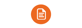 documents icon in an orange circle
